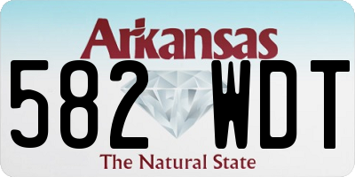 AR license plate 582WDT