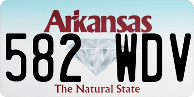 AR license plate 582WDV