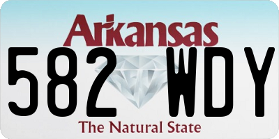 AR license plate 582WDY