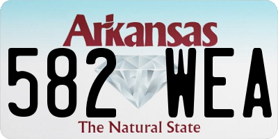 AR license plate 582WEA