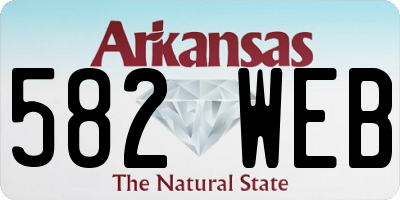 AR license plate 582WEB
