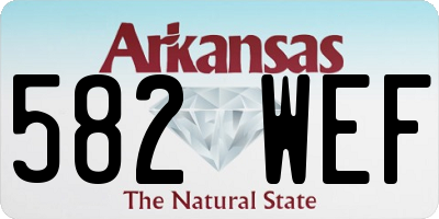 AR license plate 582WEF