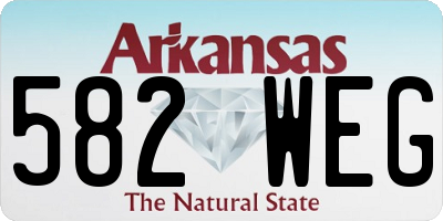 AR license plate 582WEG