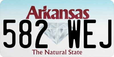 AR license plate 582WEJ