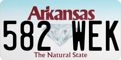 AR license plate 582WEK