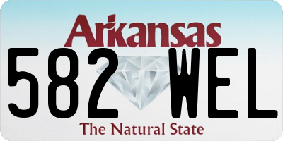 AR license plate 582WEL