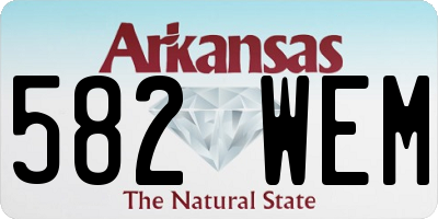 AR license plate 582WEM