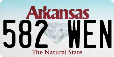 AR license plate 582WEN