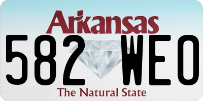 AR license plate 582WEO