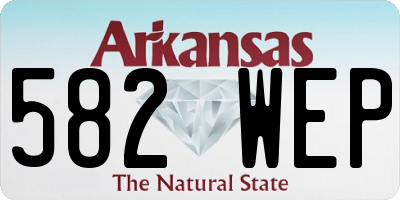 AR license plate 582WEP