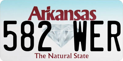AR license plate 582WER