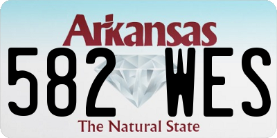 AR license plate 582WES