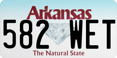 AR license plate 582WET