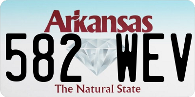 AR license plate 582WEV
