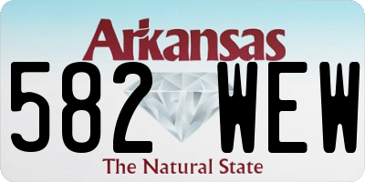 AR license plate 582WEW