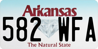 AR license plate 582WFA