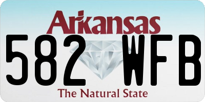 AR license plate 582WFB