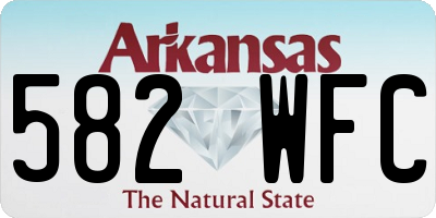 AR license plate 582WFC