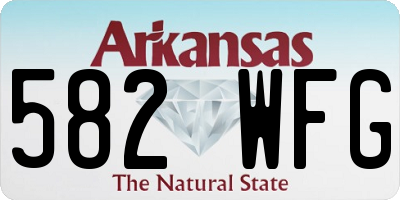 AR license plate 582WFG