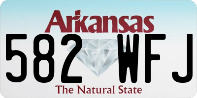 AR license plate 582WFJ