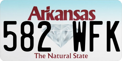 AR license plate 582WFK