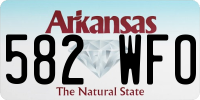 AR license plate 582WFO