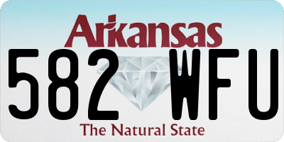 AR license plate 582WFU