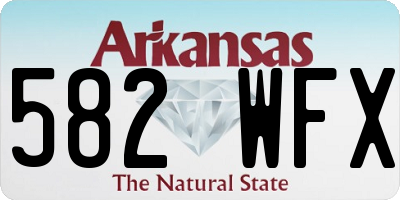 AR license plate 582WFX
