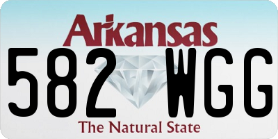AR license plate 582WGG
