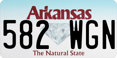 AR license plate 582WGN