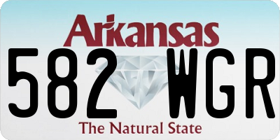 AR license plate 582WGR