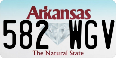 AR license plate 582WGV