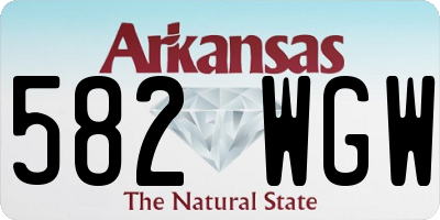 AR license plate 582WGW