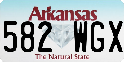 AR license plate 582WGX