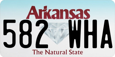 AR license plate 582WHA