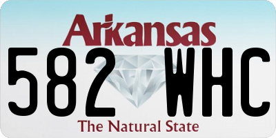 AR license plate 582WHC