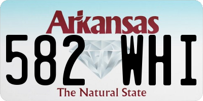 AR license plate 582WHI