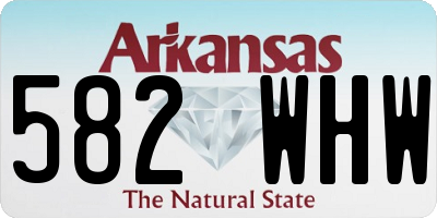 AR license plate 582WHW