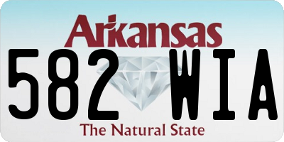 AR license plate 582WIA