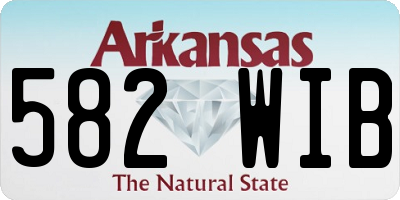 AR license plate 582WIB