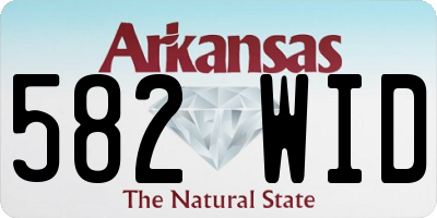 AR license plate 582WID