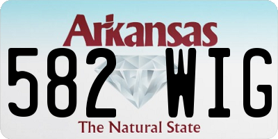 AR license plate 582WIG