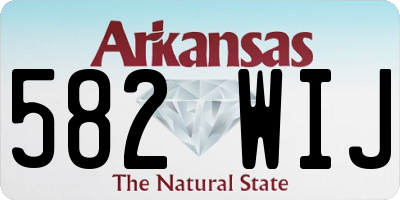 AR license plate 582WIJ