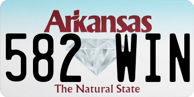 AR license plate 582WIN