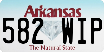 AR license plate 582WIP
