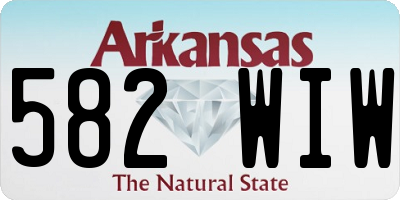 AR license plate 582WIW