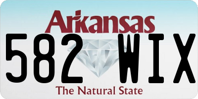 AR license plate 582WIX