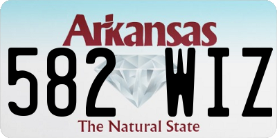 AR license plate 582WIZ
