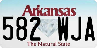 AR license plate 582WJA