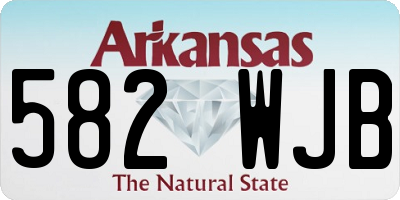 AR license plate 582WJB